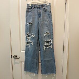 Zara Distressed Blue Women's Jeans